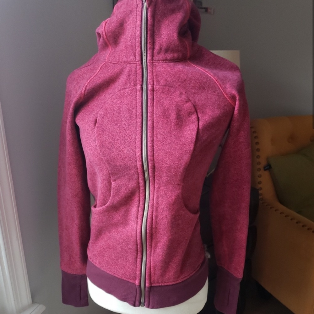 Red and Purple Lululemon Scuba Hoodie Size 4